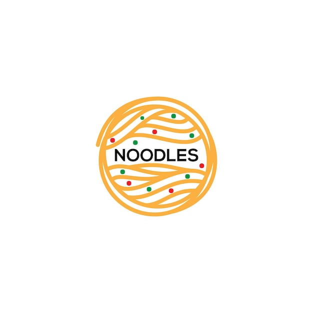 Eenvoudig schoon noedels-logo-ontwerp modern creatief noedels-logo-concept goed voor restaurantdranken