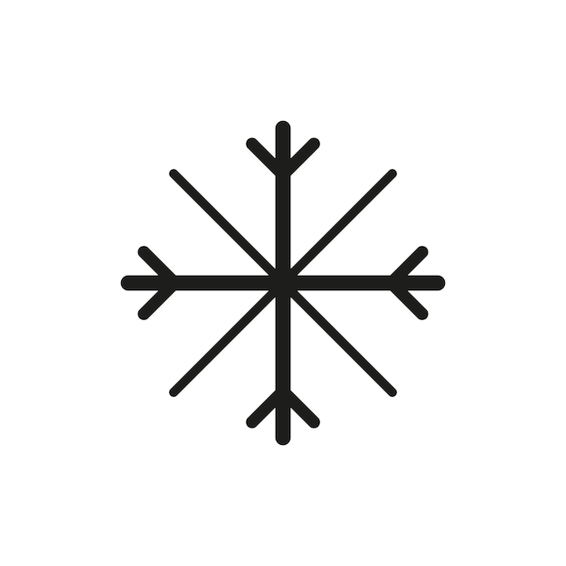 Eenvoudig sneeuwvlokpictogram