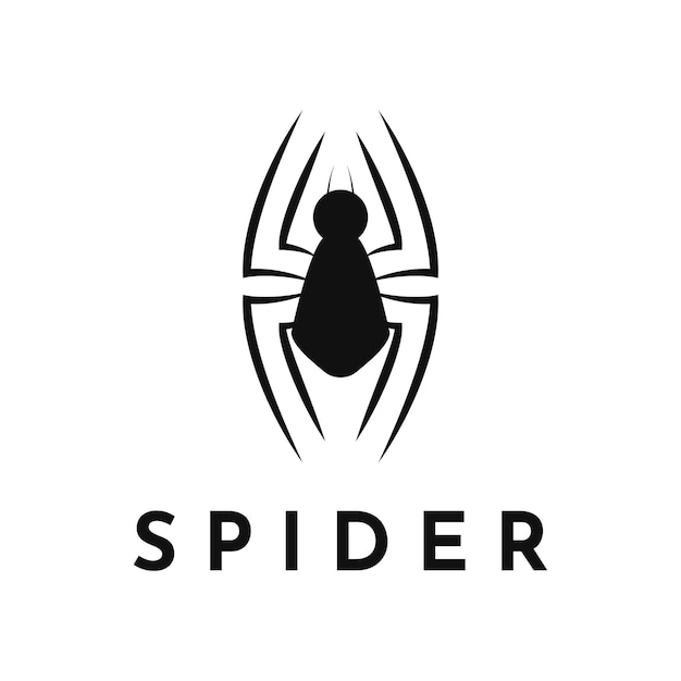 Eenvoudig spin-logo silhouet ontwerp