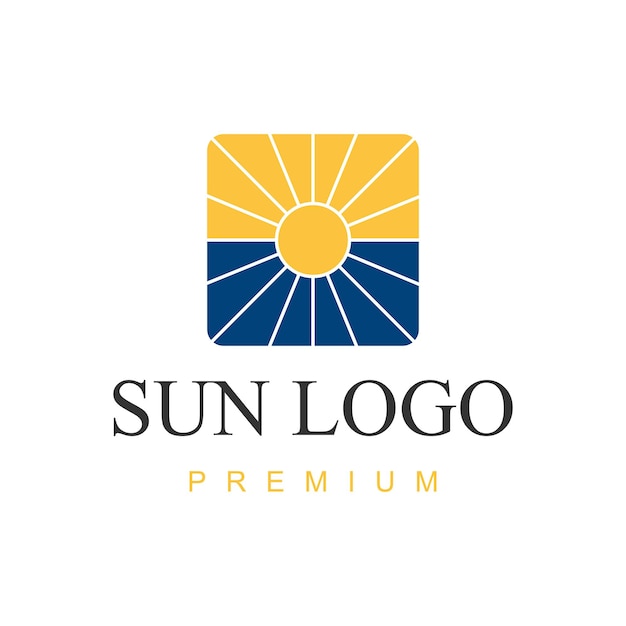 Vector eenvoudig sun-logo-ontwerp