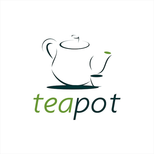 eenvoudig theepot-logo voor drinken en drinken