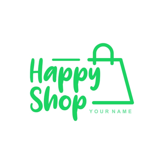 Eenvoudig winkelen logo sjabloonontwerp