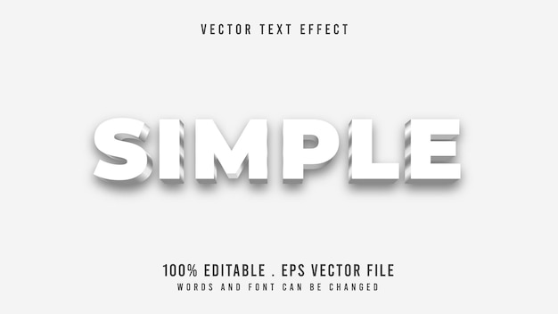 Eenvoudige 3D-bewerkbare teksteffect-lettertypestijl