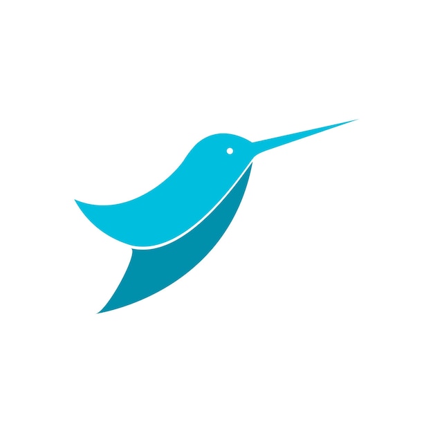 Eenvoudige abstracte kolibrie vlieg logo symbool pictogram vector grafisch ontwerp illustratie idee creatief