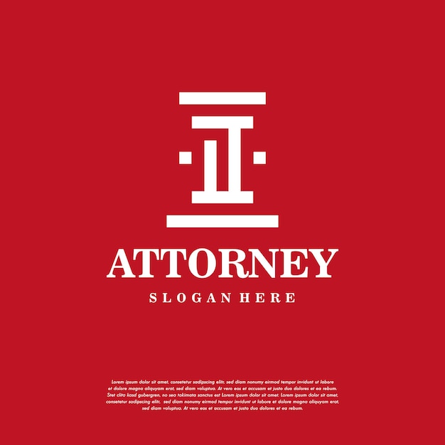Eenvoudige advocaat Law Logo-ontwerpen vector, Flat Law Pillar logo-ontwerpen, pictogram, symbool vector