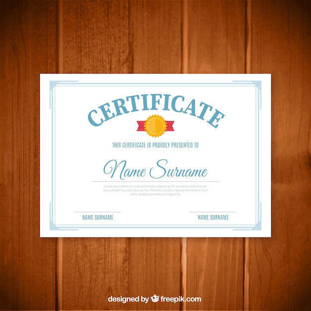 Vector eenvoudige afstuderen diploma template