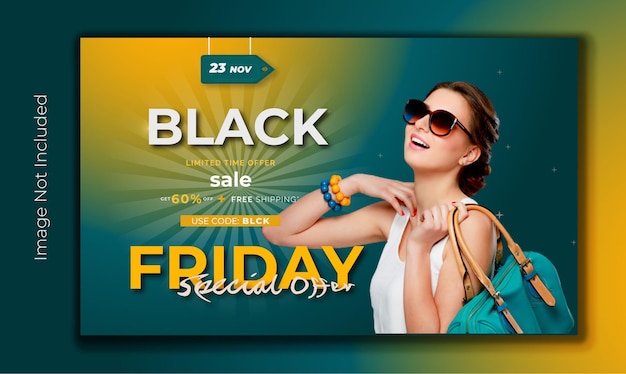 Eenvoudige Black Friday-flyer