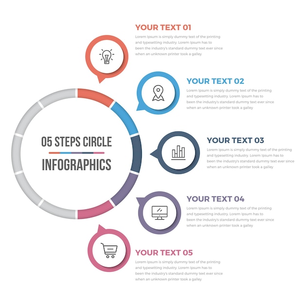 Eenvoudige cirkel infographics