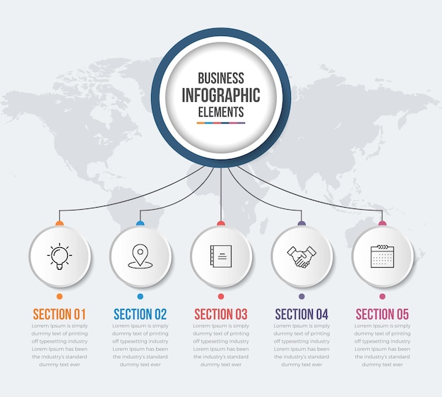 Eenvoudige cirkel infographics