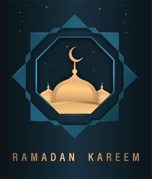 Eenvoudige decoratie van ramadan kareem