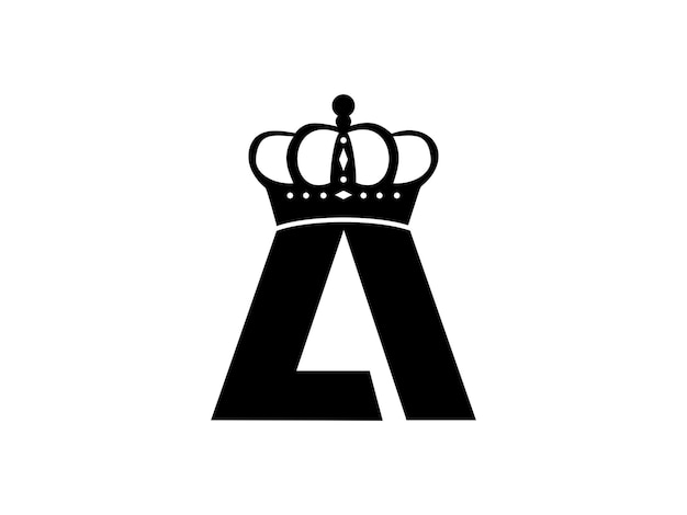 Vector eenvoudige eerste letter a met crown-logo bruikbaar voor zakelijke reizen, mode en technologie-logo's