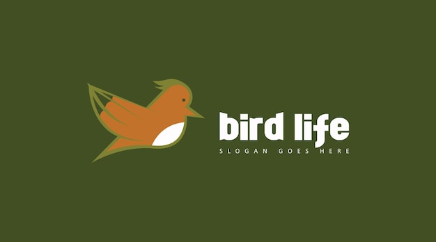 Eenvoudige en unieke vogel Logo Concept Vector