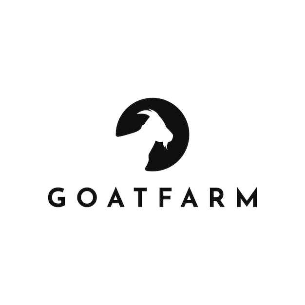 Eenvoudige geit boerderij Vector Logo ontwerp idee