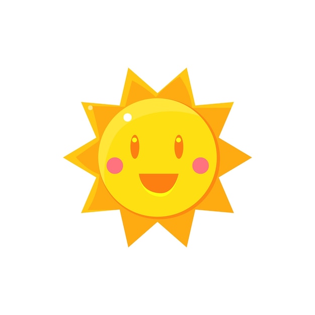 Eenvoudige gele zon-tekening