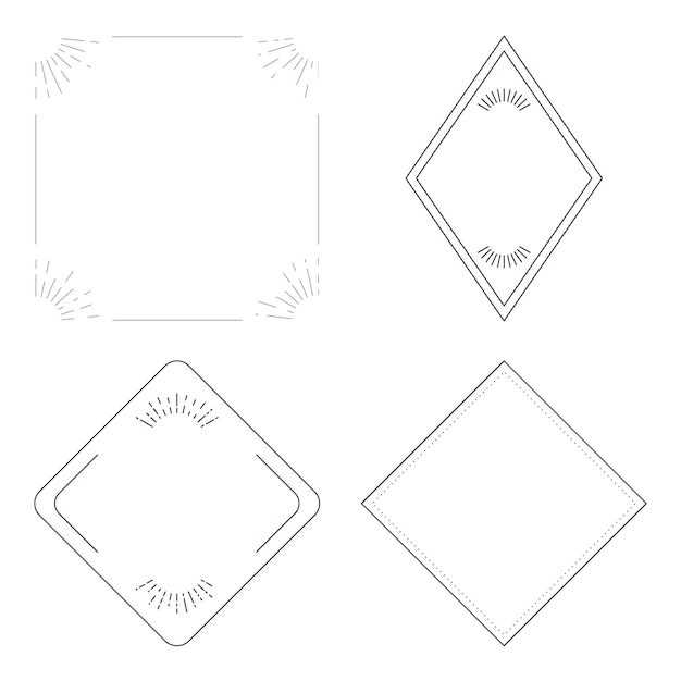 Eenvoudige geometrische samenstelling met decoratieve voering