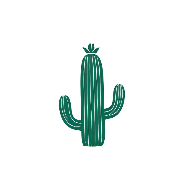 Eenvoudige groene cactusillustratie