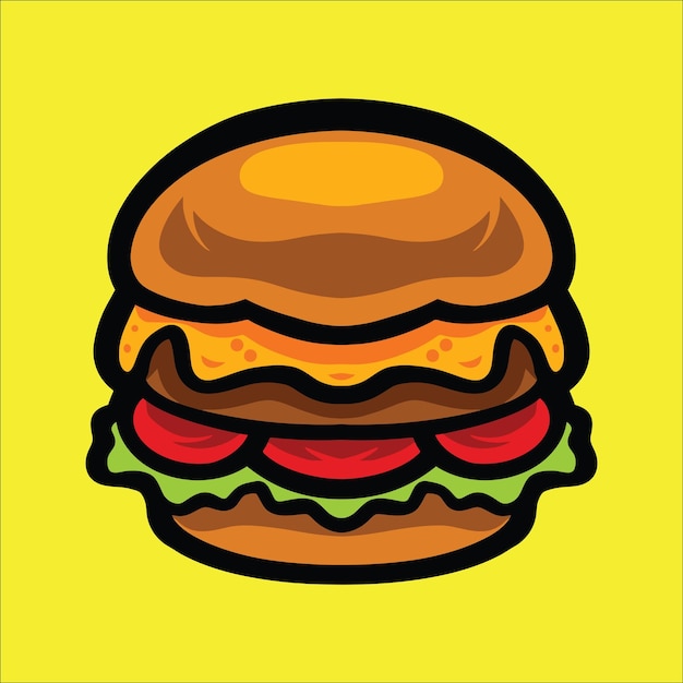 Eenvoudige Hamburger Logo Illustratie