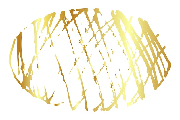 Vector eenvoudige hand loting vector schets goud of gouden ovaal frame krabbel