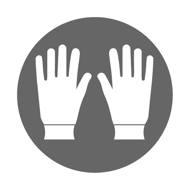 Eenvoudige handschoenen platte ontwerp illustratie bouw werkhandschoenen