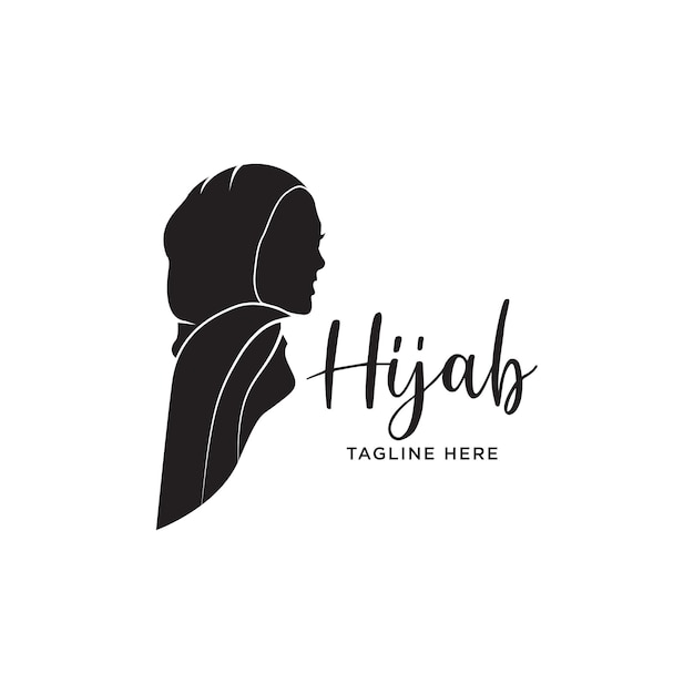 Vector eenvoudige hijab logo pictogram ontwerpen vector