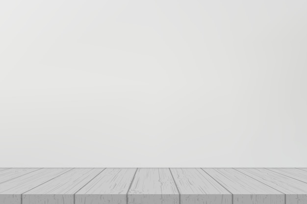 eenvoudige houten plank op witte muur