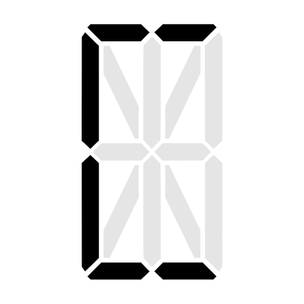 Eenvoudige illustratie van digitale letter of symbool Elektronische figuur van letter C