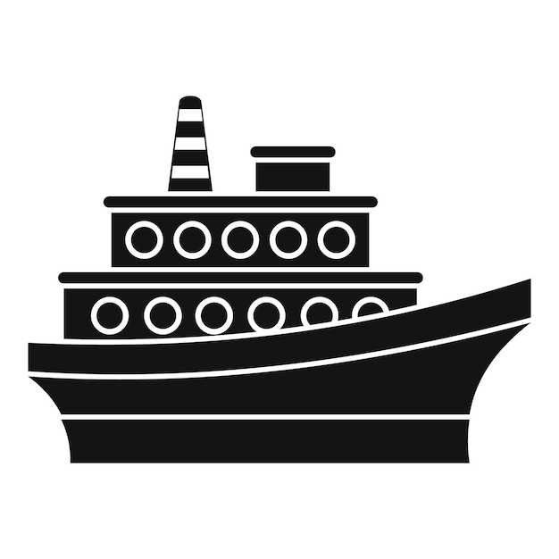 Eenvoudige illustratie van een groot schip vector icoon voor het web