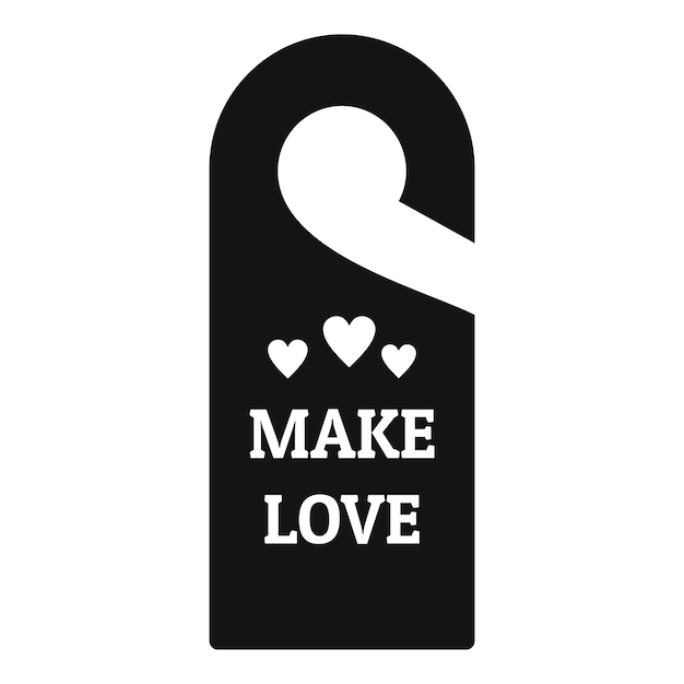 Eenvoudige illustratie van een make love hanger tag vector icoon voor webontwerp geïsoleerd op witte achtergrond