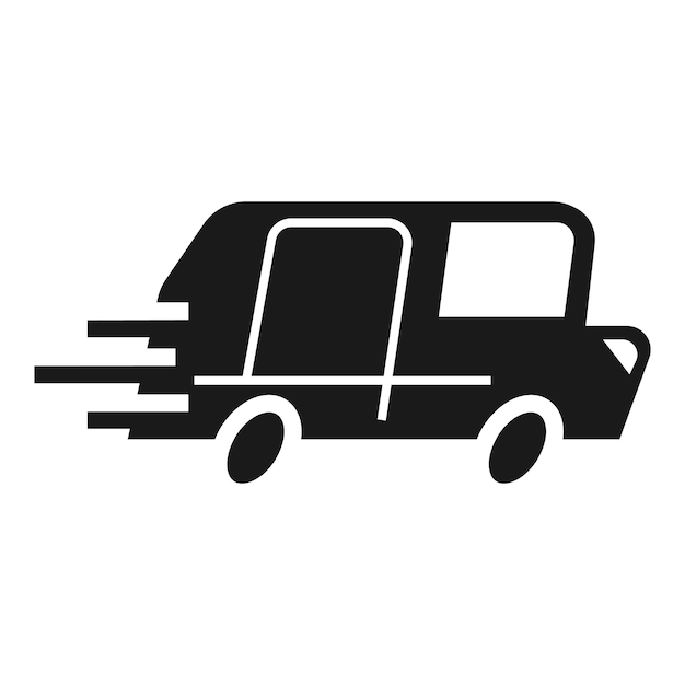 Eenvoudige illustratie van een parcel truck delivery vector icoon voor webontwerp geïsoleerd op witte achtergrond