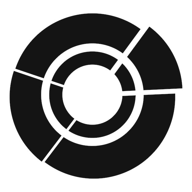 Eenvoudige illustratie van een pie chart vector icoon voor webontwerp