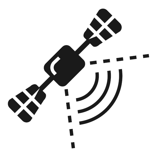 Eenvoudige illustratie van een smart car satelliet navigatie vector icoon voor webontwerp geïsoleerd op witte achtergrond