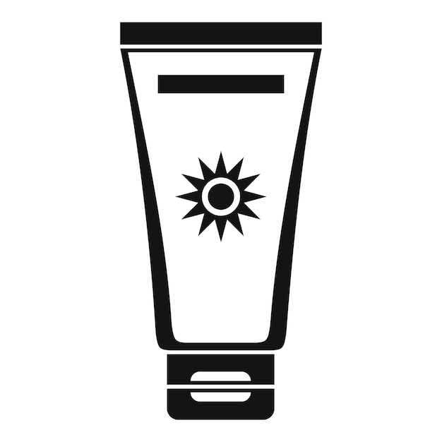 Eenvoudige illustratie van een vectoricon voor zonnebescherming voor het web