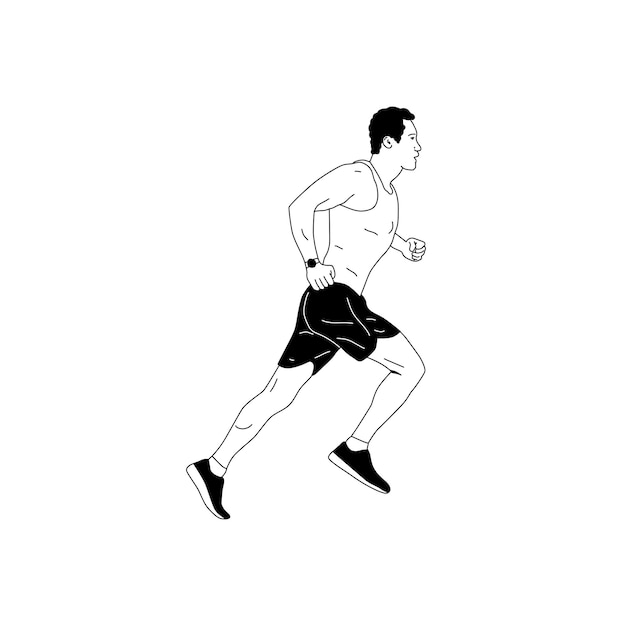 Eenvoudige illustratie van lopende sport persoon