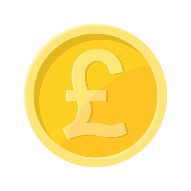 Eenvoudige illustratie van pond sterling munt Concept van internet valuta vlakke stijl