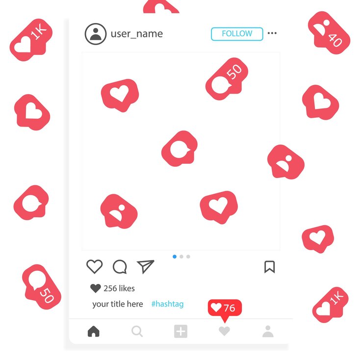 Eenvoudige instragram frame sjabloon