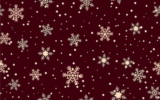 Eenvoudige kerstachtergrond gemaakt met sneeuwvlok en sneeuwval als objecten Kerstbanner vectorillustratie Kerstverkoopbanner