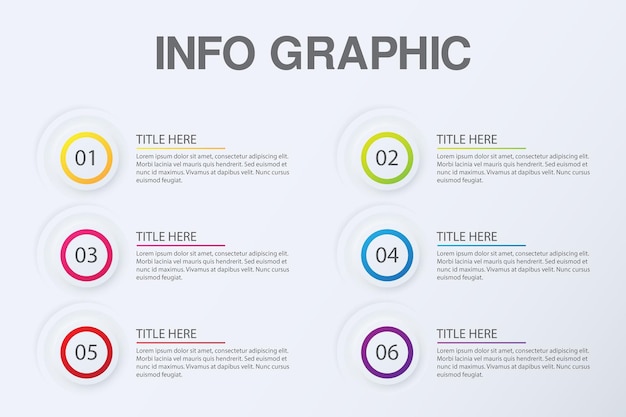 Eenvoudige kleurrijke info grafische sjabloon