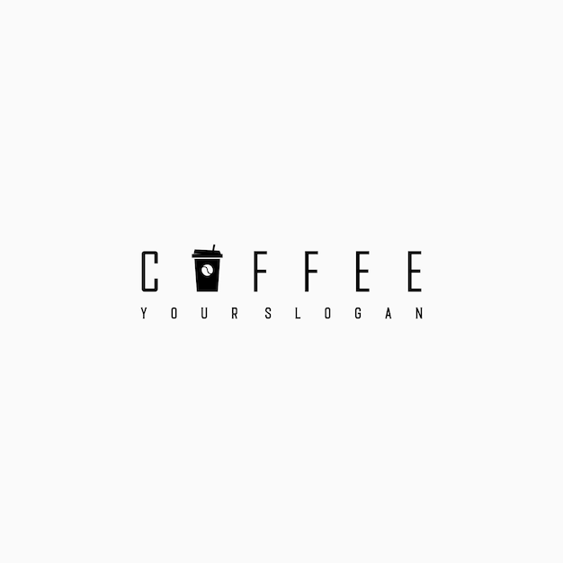 Eenvoudige koffie-logo-ontwerpinspiratie