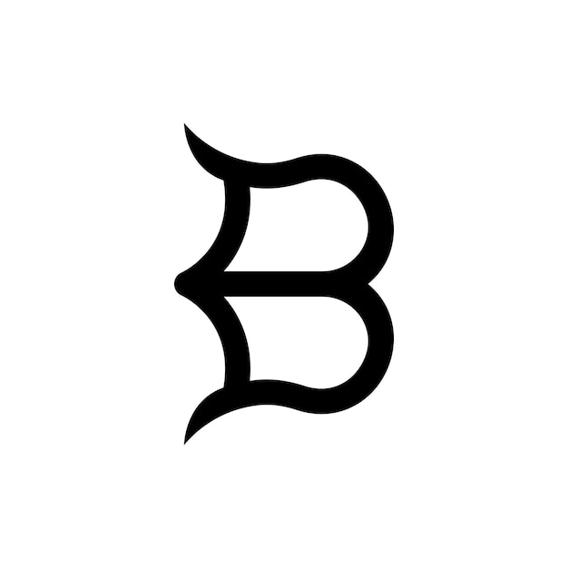 Eenvoudige letter B-logo ontwerpsjabloon