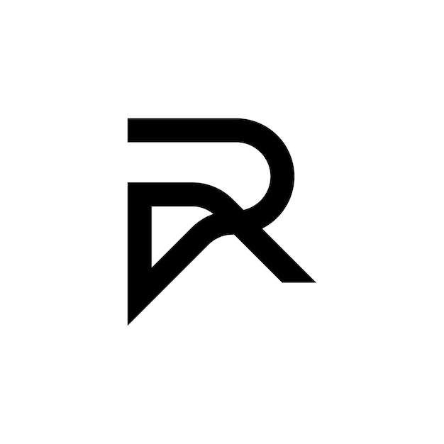 Eenvoudige letter r-logo ontwerpsjabloon