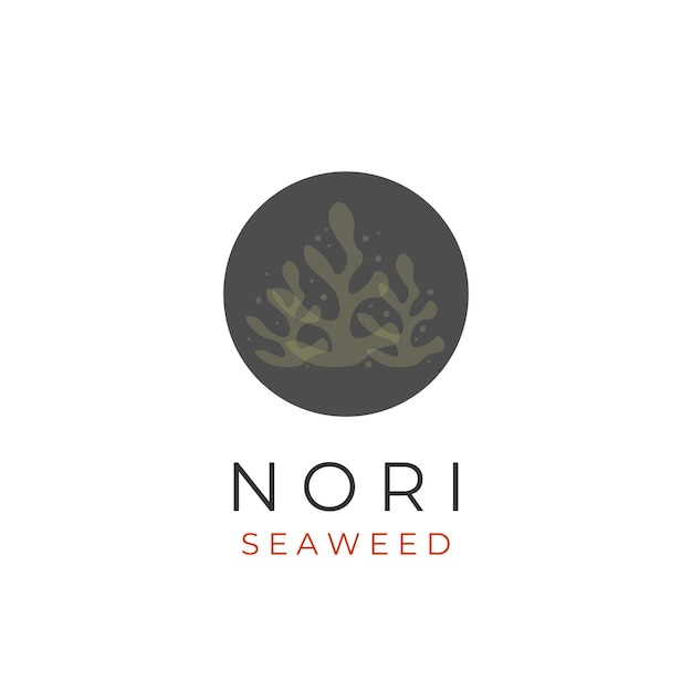 Eenvoudige Logo Illustratie Nori Zeewier