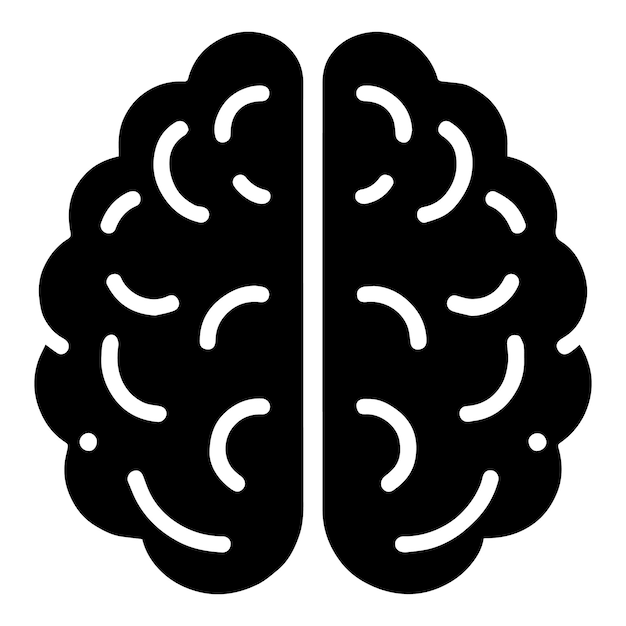 Eenvoudige menselijke hersensilhouet vector illustratie