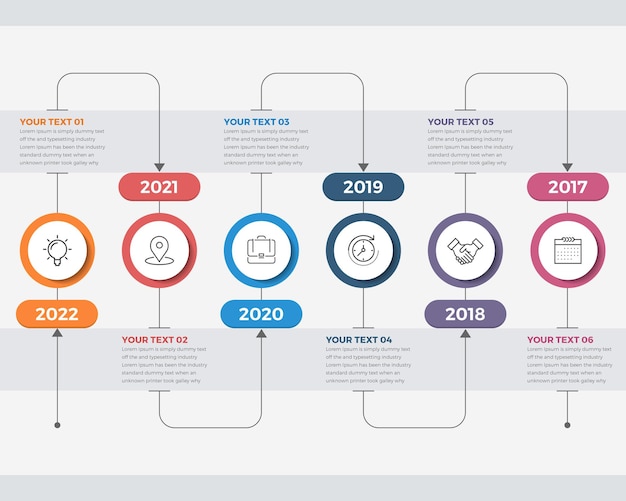 Vector eenvoudige moderne tijdlijninfographics