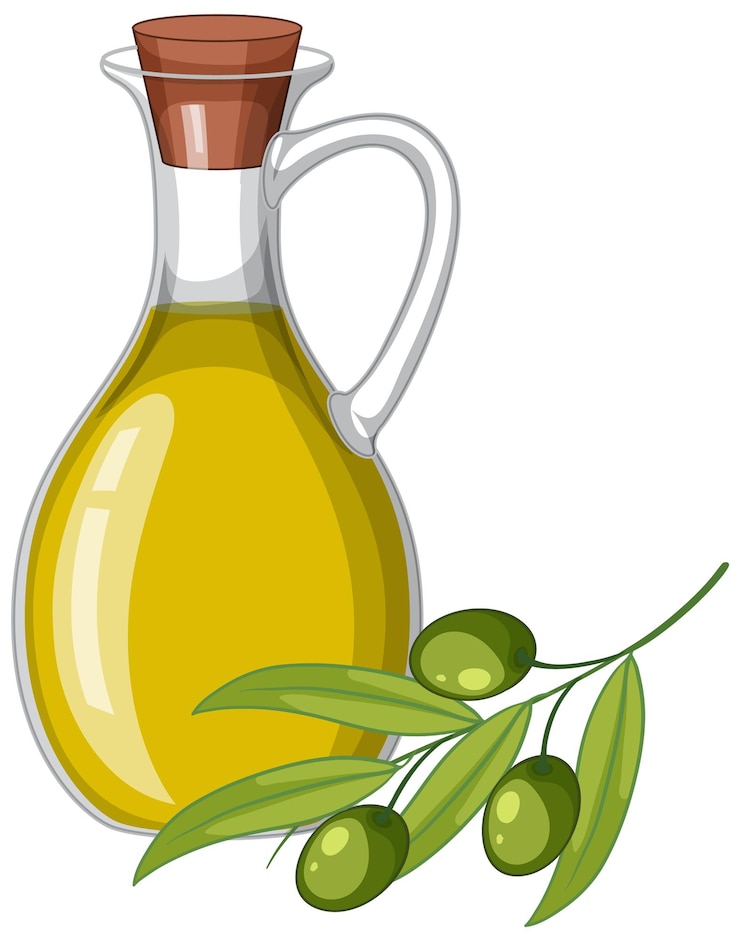 Vector eenvoudige olijfolie geïsoleerd