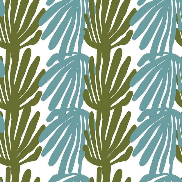 Eenvoudige organische vorm naadloos patroon Tropische bladeren achtergrond Matisse geïnspireerde decoratie behang bloemen achtergrond Ontwerp voor stof textiel afdruk oppervlak verpakking deksel