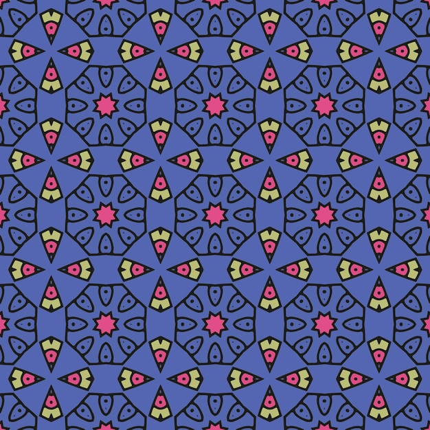 Vector eenvoudige ornament mooie achtergrond met geometrische elementen met etnische mandala ornament