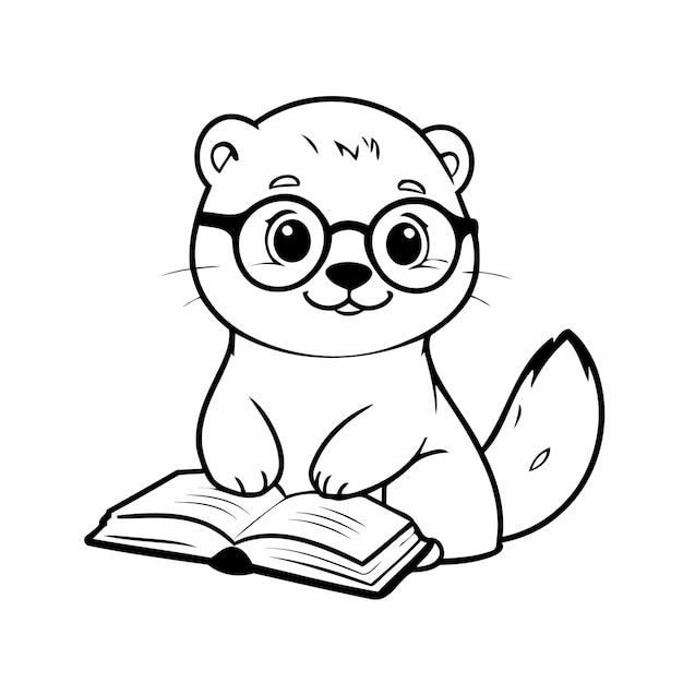 Eenvoudige Otter voor kinderen pagina