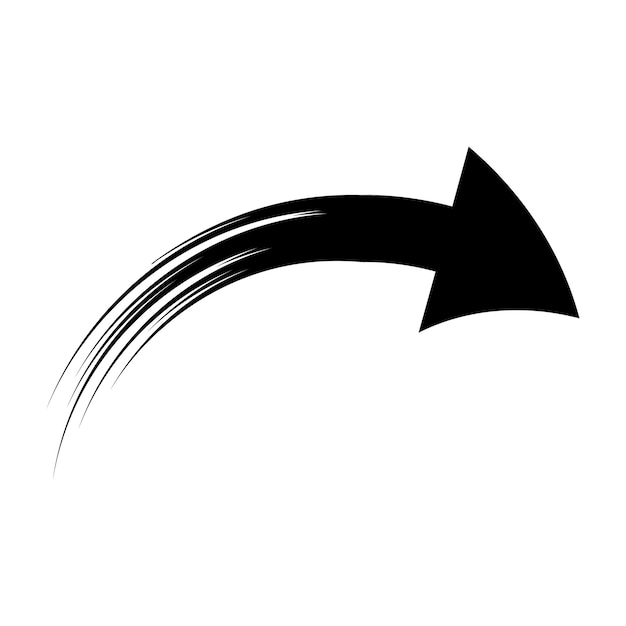 Eenvoudige pijl Vector illustratie doodle icoon geïsoleerd op een witte achtergrond