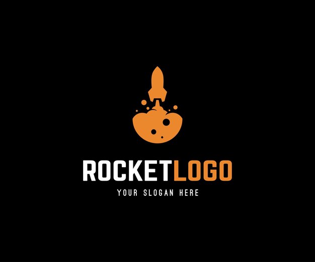 Eenvoudige raket Vector Logo ontwerpsjabloon