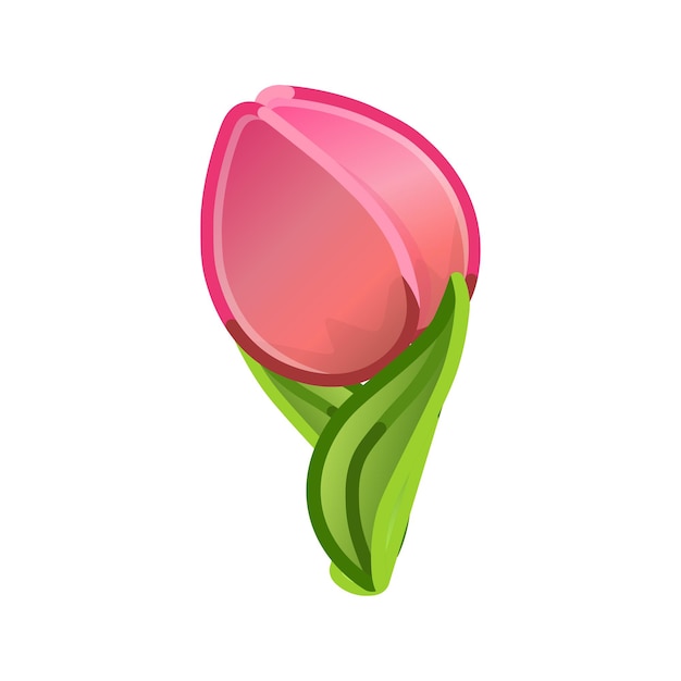 Eenvoudige rode tulp Groot formaat emoji-bloem